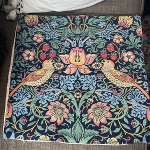 William Morris Strawberry Thief Belgian Tapestry Pillow Cover (18" x 18") NWOT